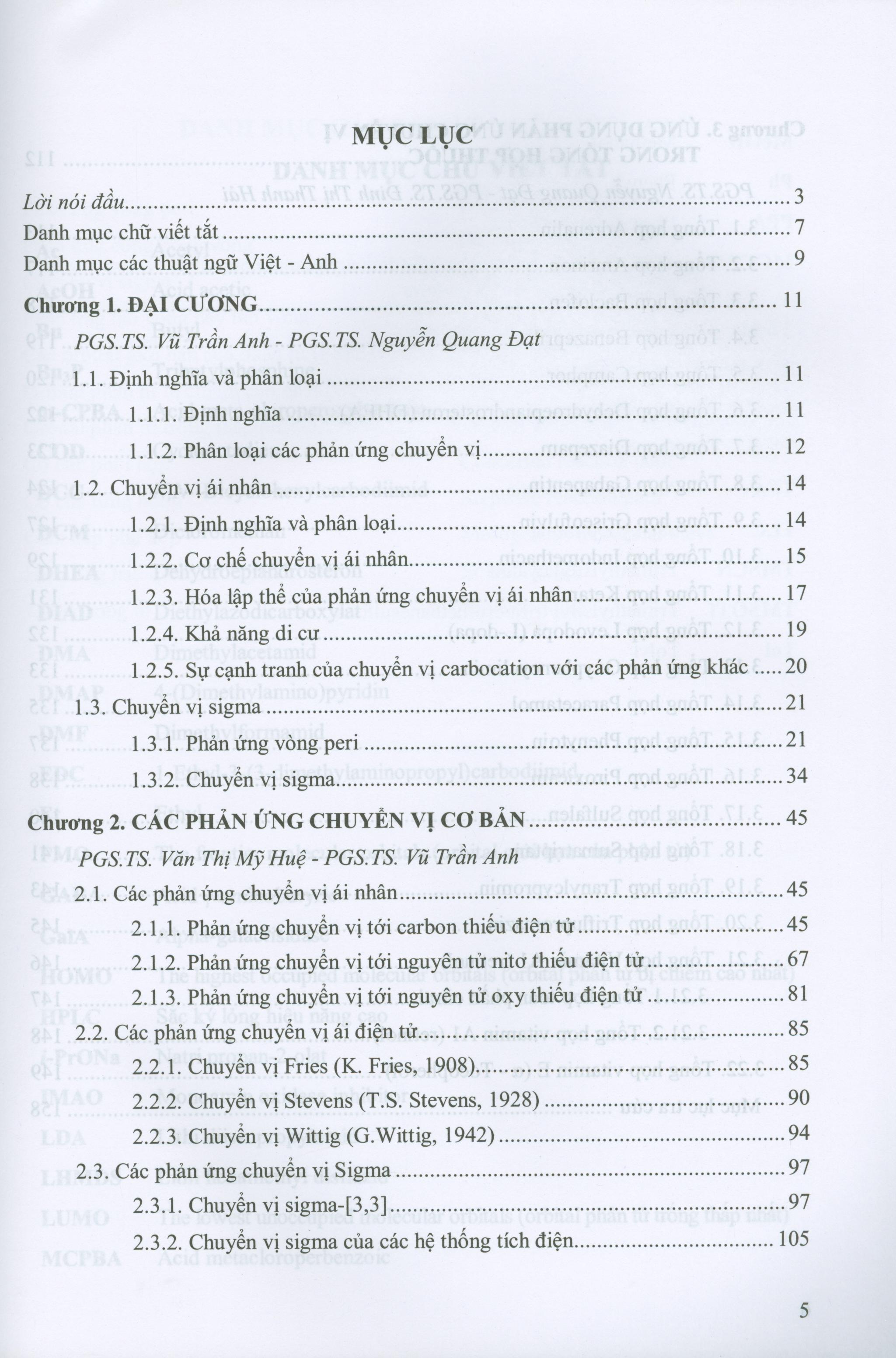 Phản Ứng Chuyển Vị Và Ứng Dụng Trong Tổng Hợp Thuốc