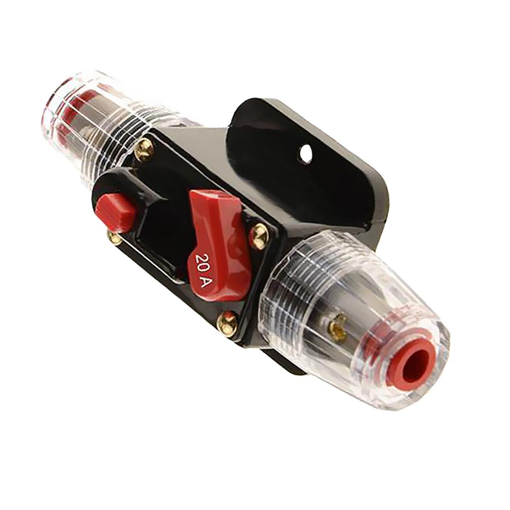 2Pcs 20A 30A Car Audio Inline Circuit Breaker Fuse Holder System Protection