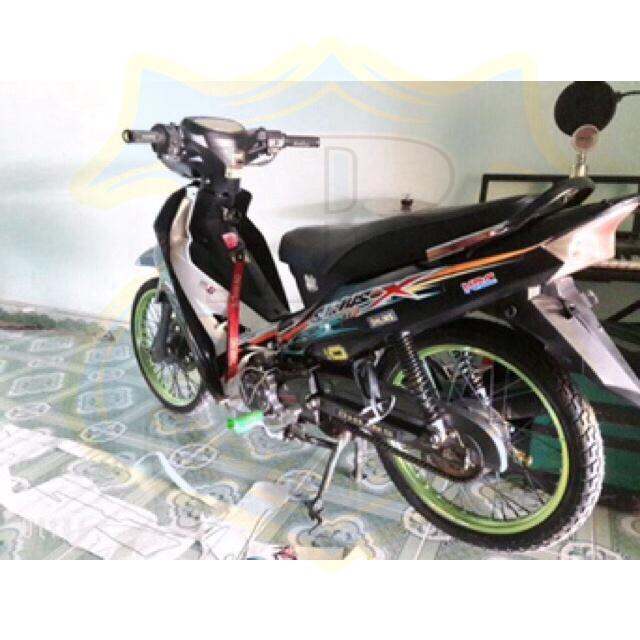 Tem rời xe SIRIUS CHỮ X XANH ĐEN