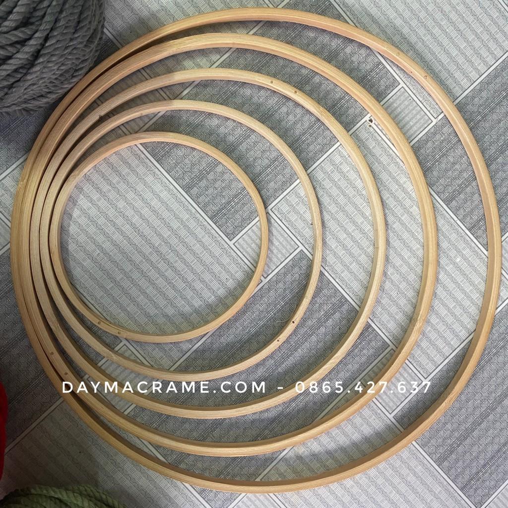 Vòng tre trang trí tường làm dreamcatcher đường kính 30cm | Vòng gỗ nguyên liệu làm Dreamcatcher Decor