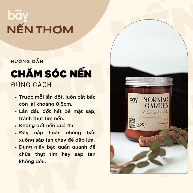 Nến thơm phòng Morning Garden️FREESHIP️ tinh dầu nhập khẩu Mỹ,  khử mùi, thư giãn sáp đậu nành, bấc cotton, không khói