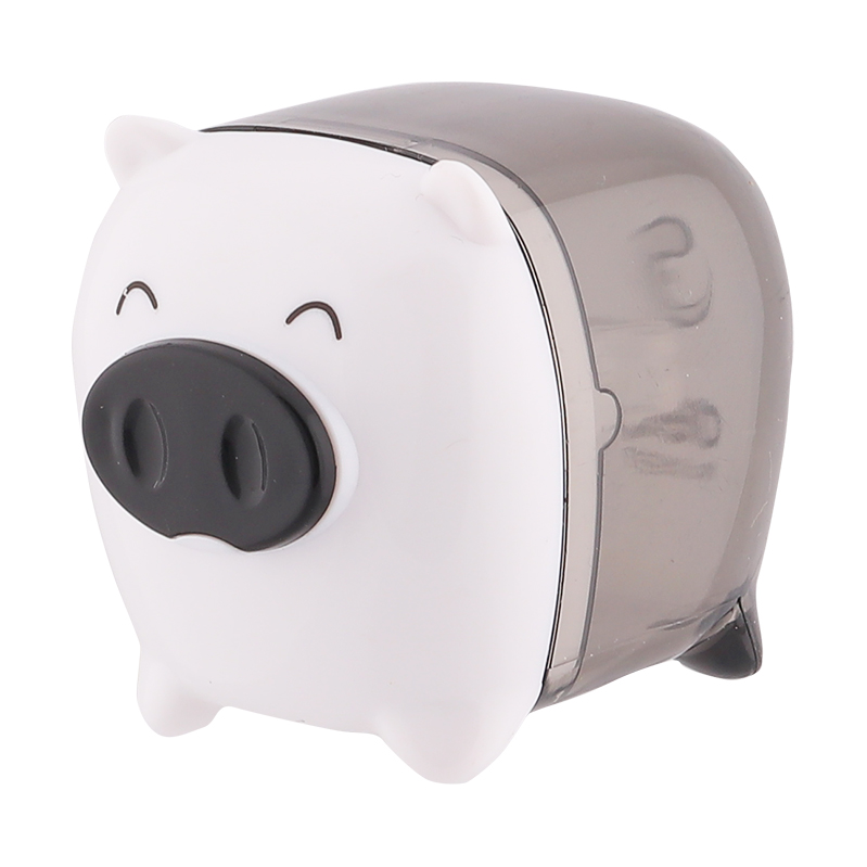 Combo 3 Máy gọt bút chì- mini Deli 557 Piggy 1-hole sharpener w/canister φ7mm Giao màu ngẫu nhiên