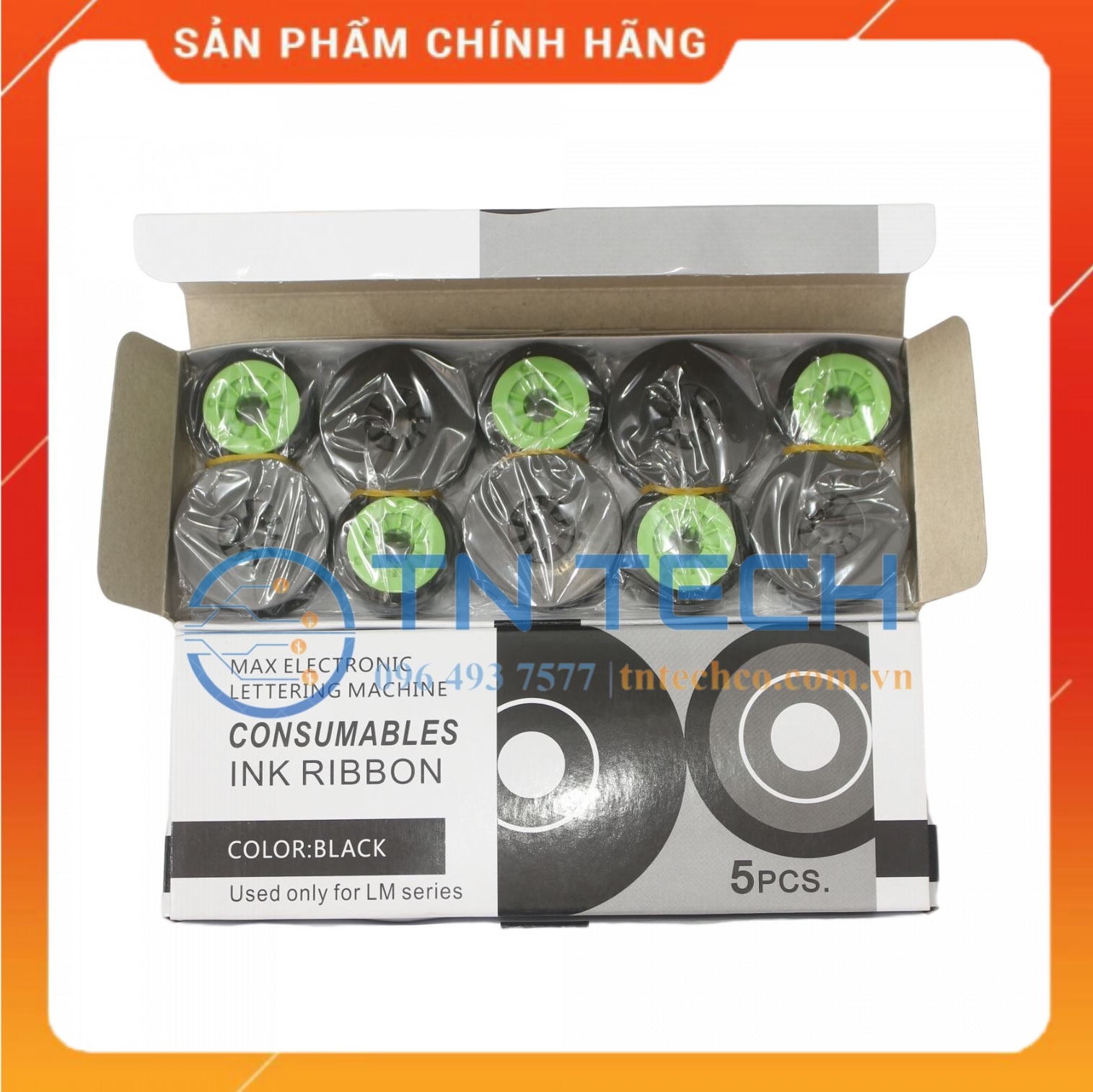 Ruy băng mực MAX PT-IR300B - 12MM x 50M - Dùng cho máy in ống lồng MAX [Hàng nhập khẩu]