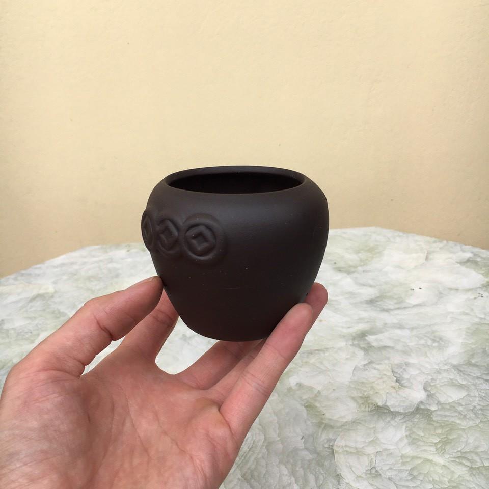 Chậu bonsai Chum mini đất nung gốm Bát tràng 1 size BM-86