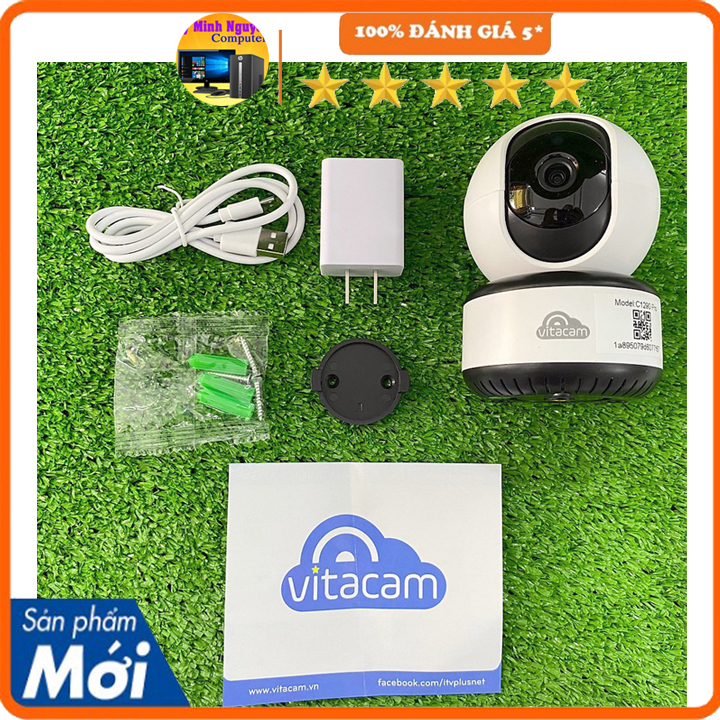 Camera IP Wifi 3.0MP VITACAM C1290 Pro, Xoay 360, chuẩn ULTRA HD - Hàng chính hãng