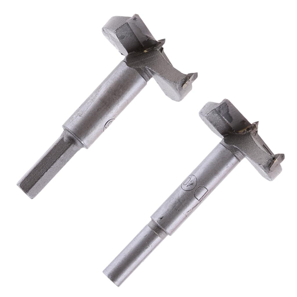 Woodworking Forstner Drill Bits Sets,2 PCS Wood Boring Hole Drilling with Round Shank 40mm 45mm