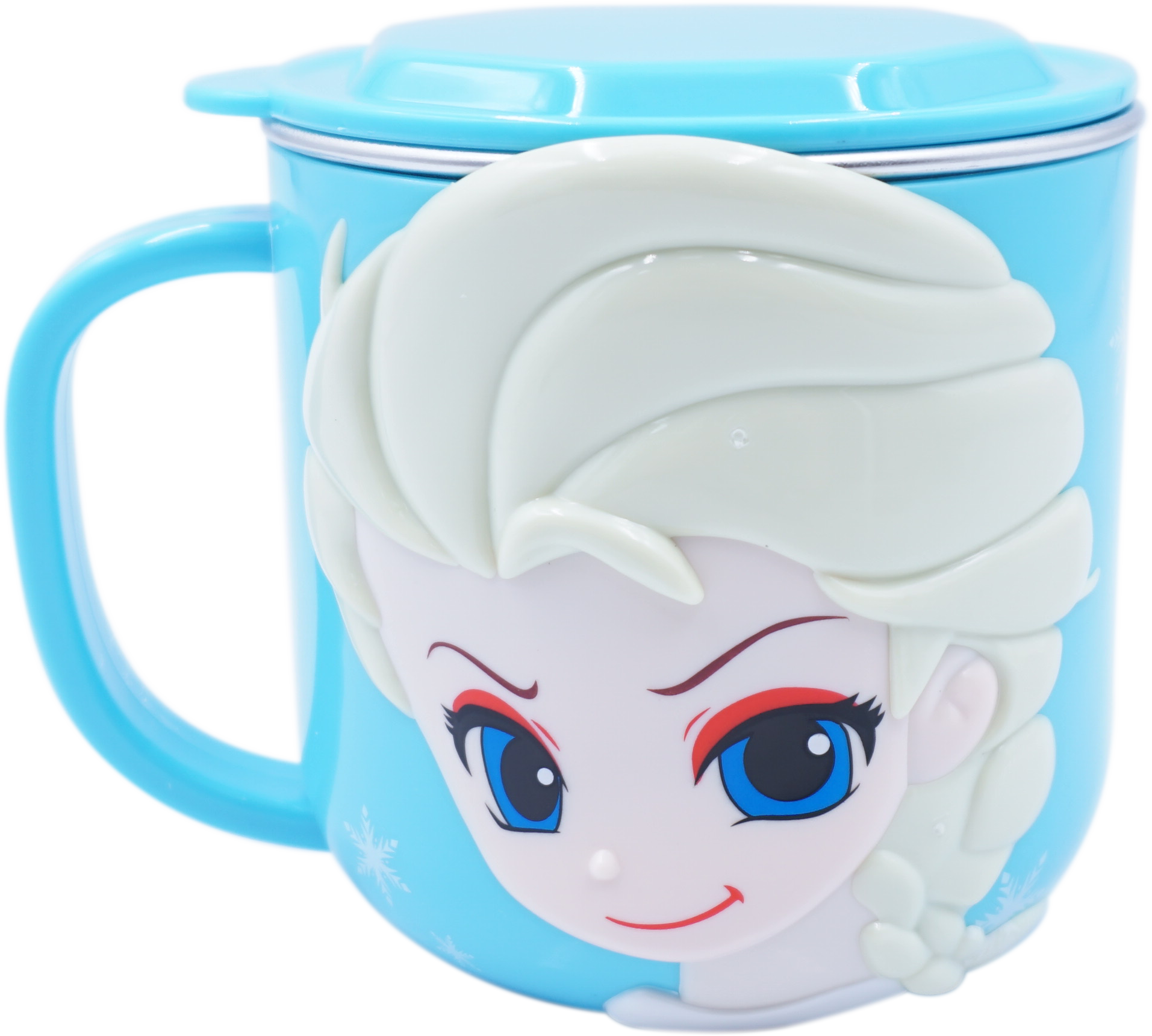 Ly cốc giữ nhiệt Disney hình Frozen Elsa có nắp và quai cầm cho bé - 260ml