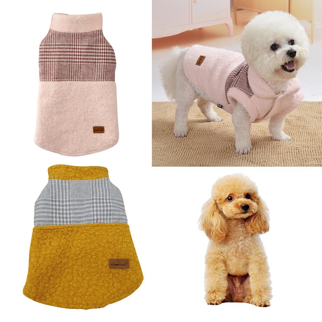 Bichon Chihuahua Puppy Dog Winter Clothes Warm Outfit Pink Clothes S