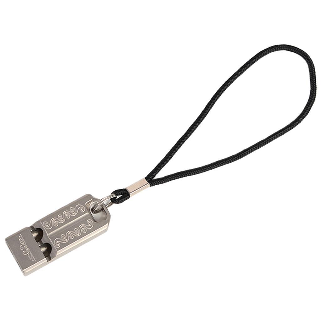 Titanium Safety Whistle, Outdoor Loud Emergency Whistles with Lanyard for Camping Hiking Sports Training Kayaking Survival