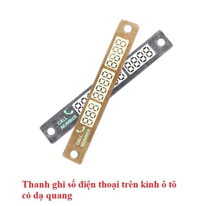Thanh ghi điện thoại trên kính ô tô có dạ quang