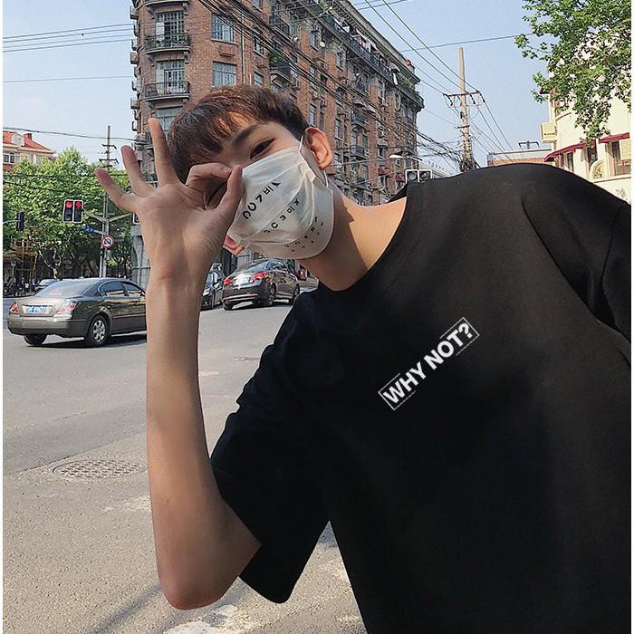 Áo thun tay lỡ unisex nam nữ form rộng why not phản quang vải dày mịn