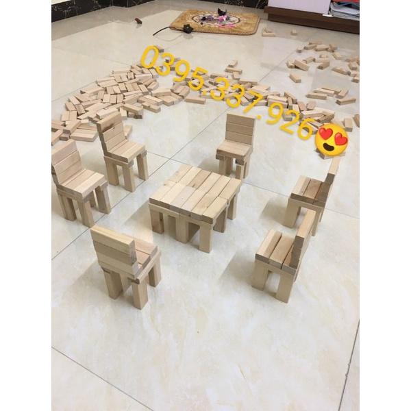 Thanh Gỗ Rút Xếp Hình Jenga 55 Miếng 1Kg