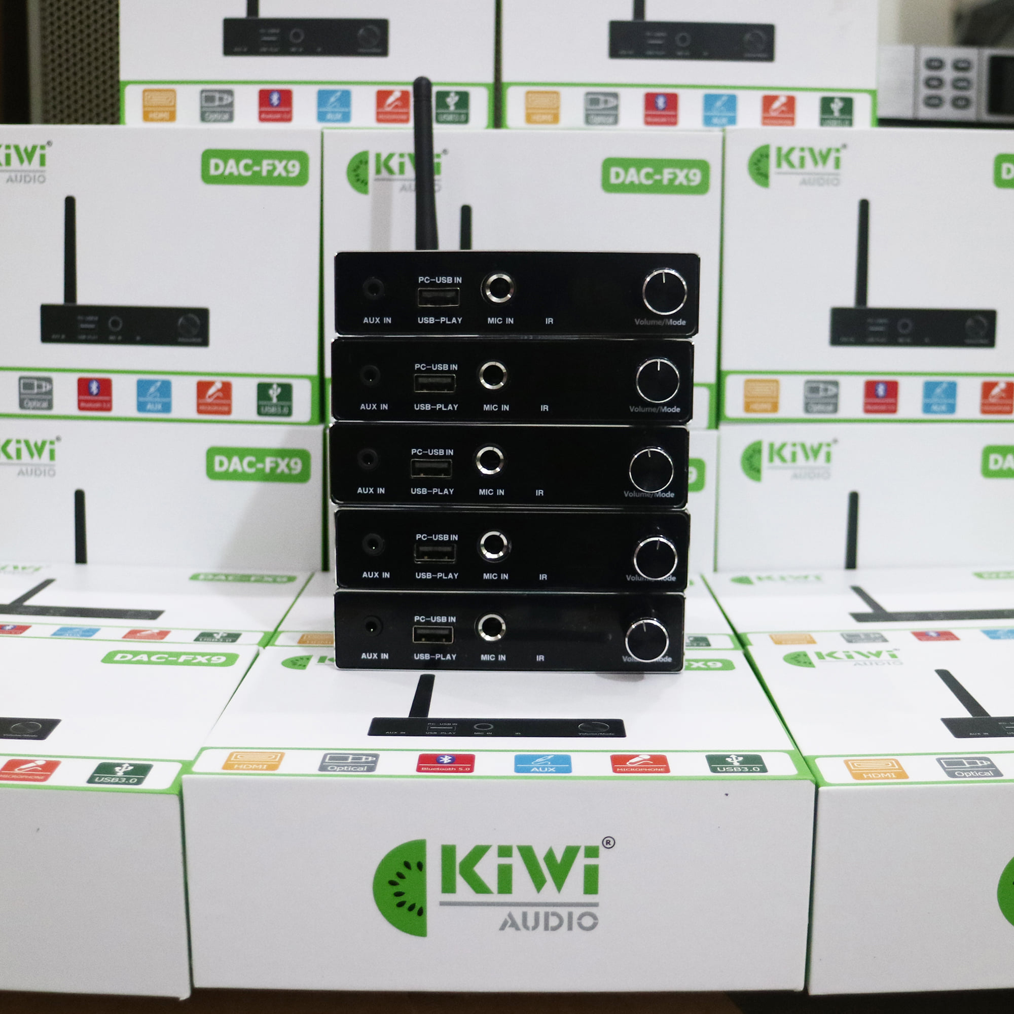 DAC Kiwi FX9 _ Bộ chuyển đổi tín hiệu âm thanh số, tích hợp cổng micro, bảo hành 12 tháng, hàng chính hãng