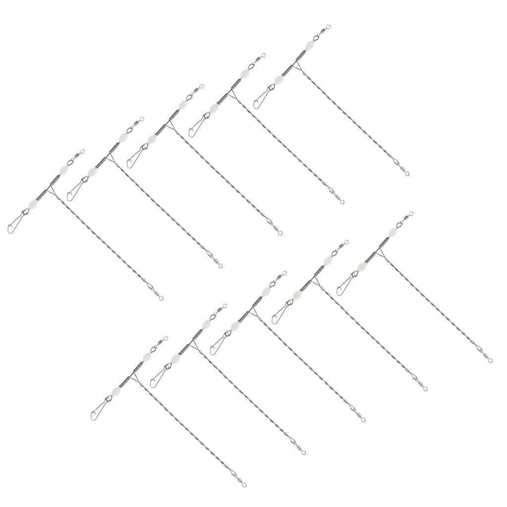 20pcs 3 Way Fishing Accessories Swivels Luminous Cross Line T shape swivels