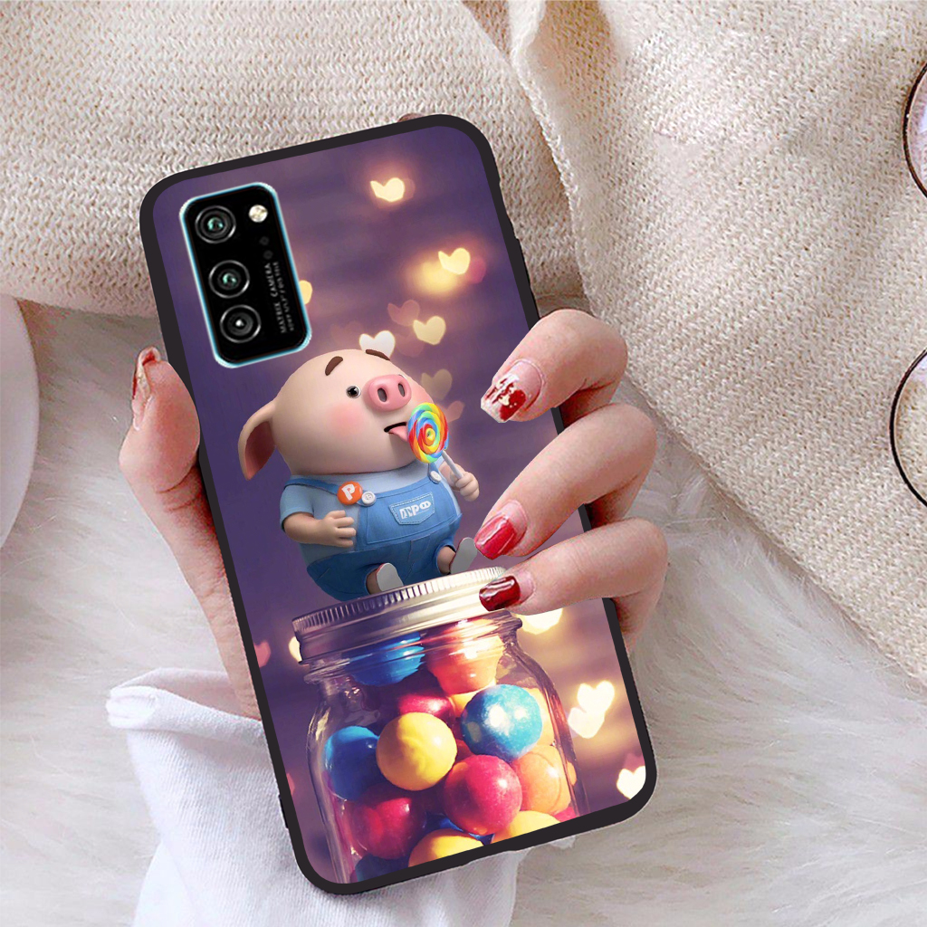 Ốp lưng dành cho Honor V30 viền dẻo TPU Bộ Sưu Tập Lợn Tết - Hàng chính hãng