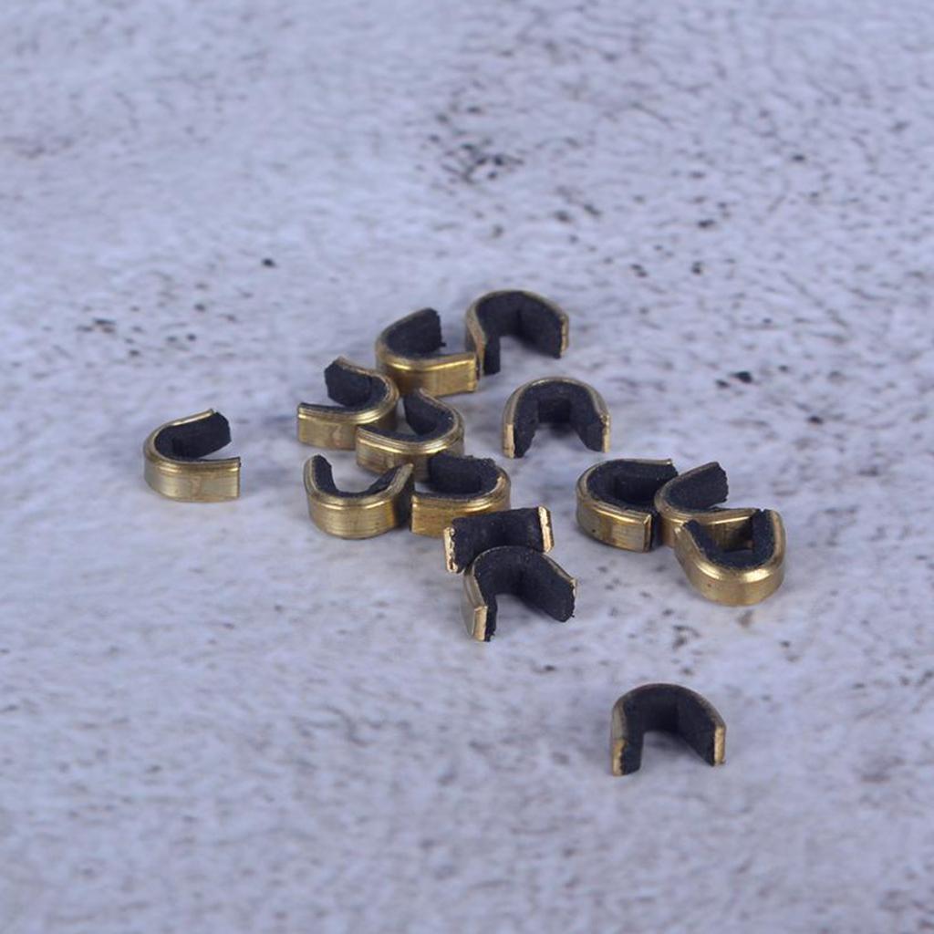 6 Packs Archery Strings Buckle Clips Nock Sets Brass Nocking Point Bow String Protect