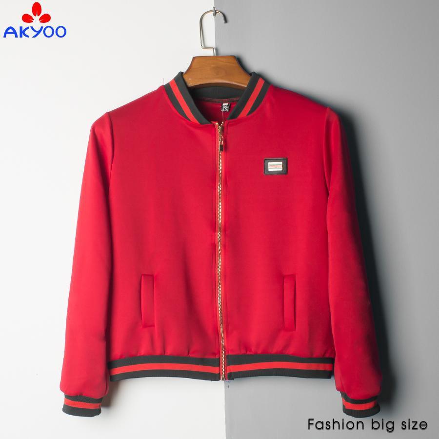 ÁO KHOÁC BOMBER  BIGSIZE 3 MÀU(ĐEN,ĐỎ, XANH THAN)HÌNH THẬT