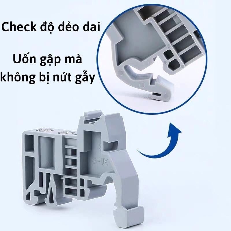 khoá cầu đấu uk,miếng chặn hai đầu domino,chặn cầu đấu uk,chặn thanh ray dinrail,chặn cuối hàng kẹp có vít