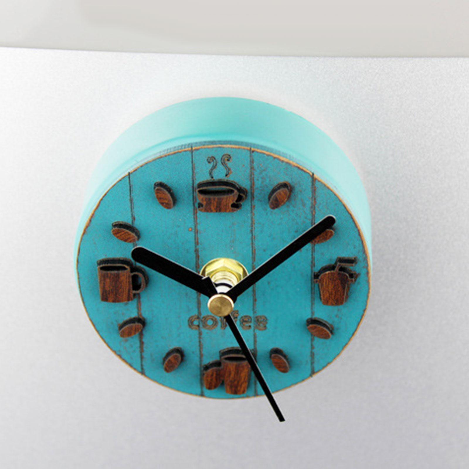 Fridge Sticker Clock Sticker Coffee Pattern Decorative for Kitchen