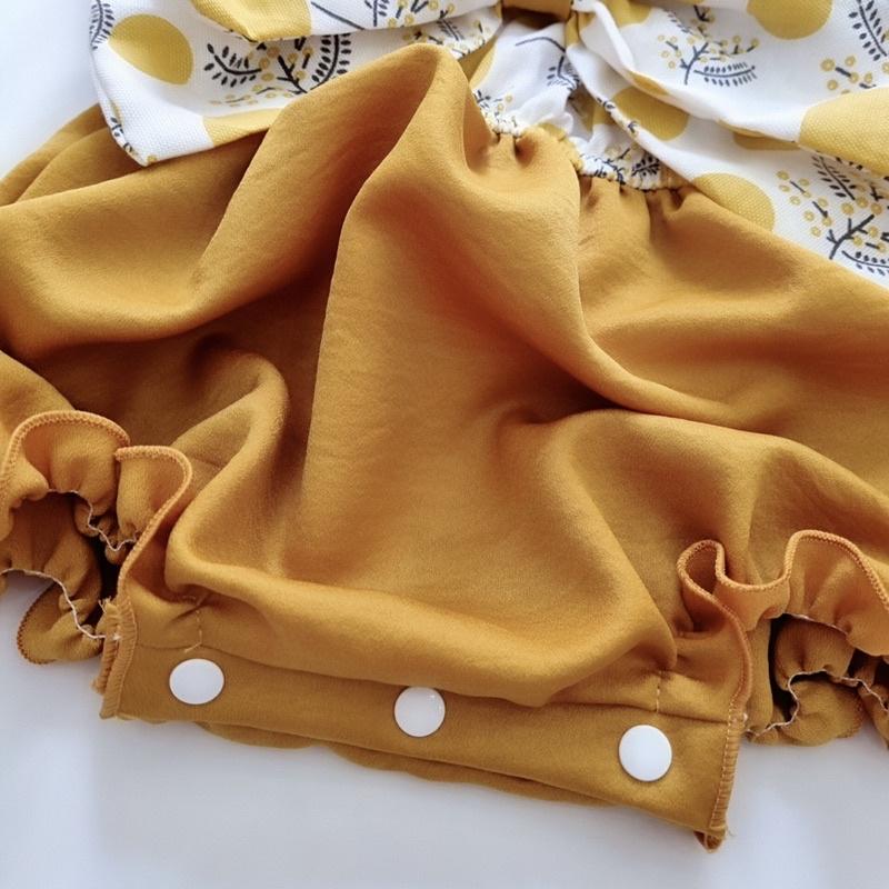 [3-12kg] Bodysuit Nơ To Chất Đũi Xốp Cho Bé Gái Sơ Sinh, Đầy Tháng, Thôi Nôi, Sinh Nhật A473