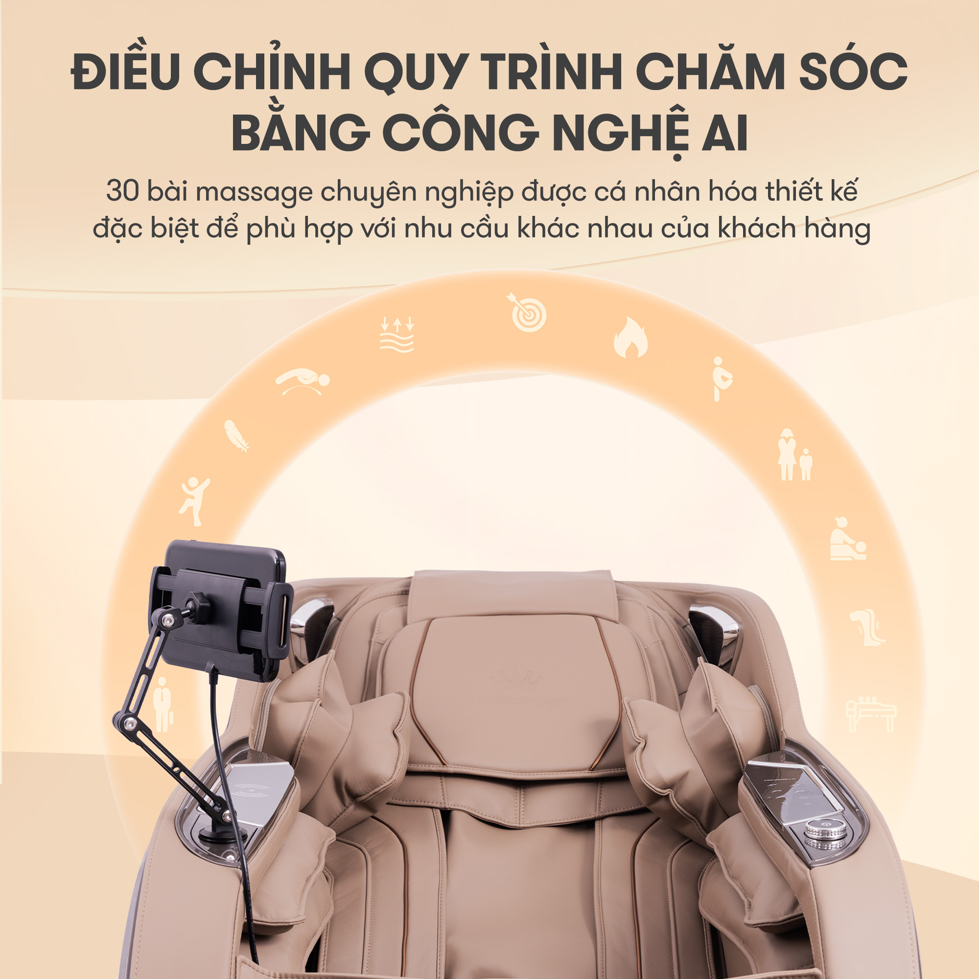 [Miễn phí lắp đặt] Ghế Massage KINGSPORT Deluxe G10 Công Nghệ Sóng Âm Kingsonic, 30 Bài Tập Chuyên Nghiệp