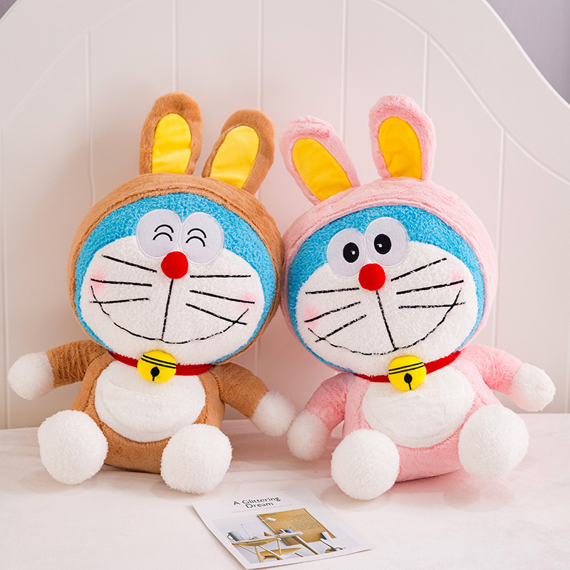 Gấu bông Doremon (Doraemon) cosplay thỏ nâu siêu cute (30cm---&gt;50cm) vải lông mềm mại, êm ái hàng xịn chất lượng cao, an toàn cho trẻ