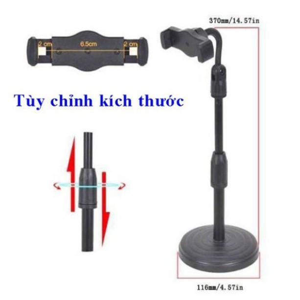 Giá Đỡ Điện Thoại Để Bàn Kẹp Điện Thoại Livestream Xem Video Xoay 360 Độ