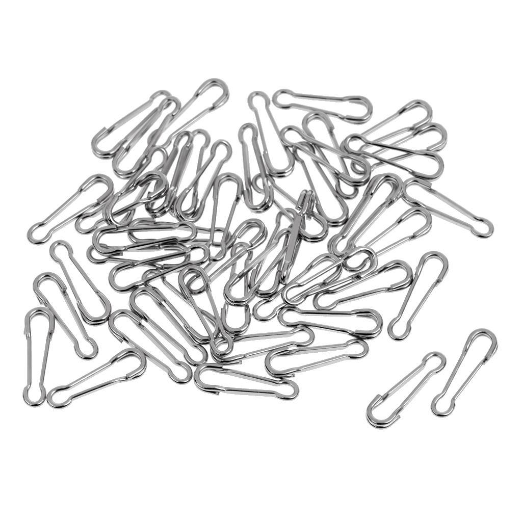 100x Hawaiian Snaps with Easy Link Swivels Wire Leader Quick Change Clips Connectors Rig Rings Saltwater