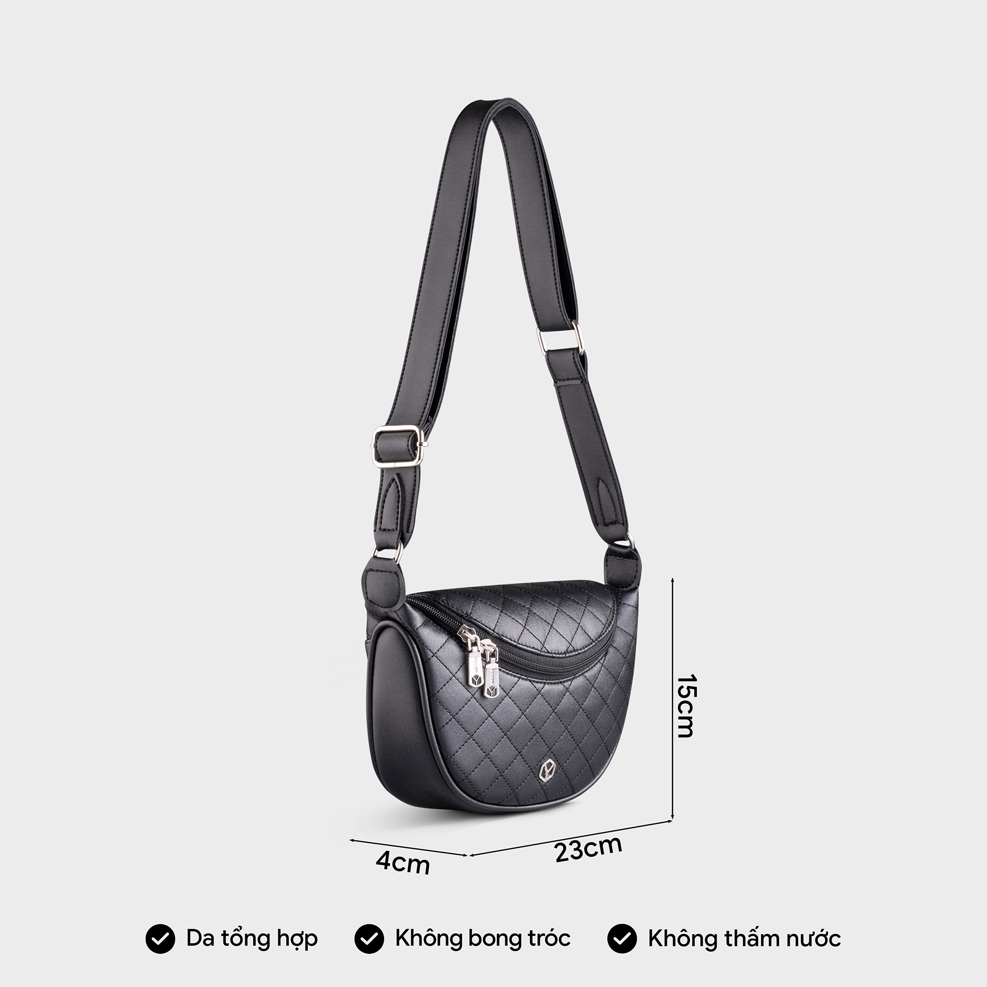 Túi Yuumy ( Thời trang nữ dáng bao tử size 23 - Túi đeo chéo da Seasand YN174 )