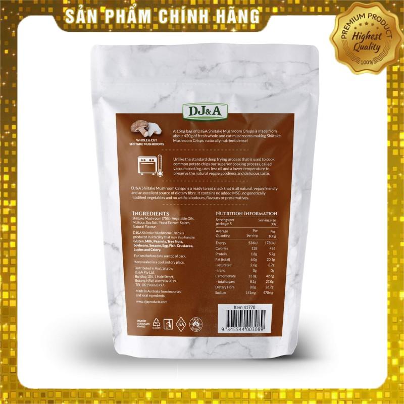 Nấm hương sấy giòn DJ&amp;A tốt cho sức khoẻ - thích hợp giảm cân, KETO - DJ&amp;A skitake mushroom crisps