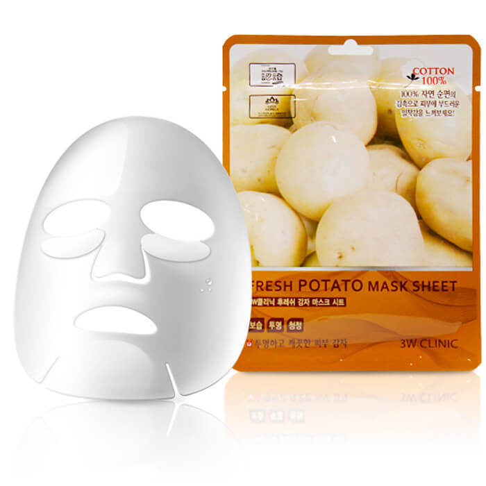 Bộ 10 Gói Mặt Nạ Chiết Xuất Khoai Tây 3W Clinic Fresh Potato Mask Sheet (23ml X 10)