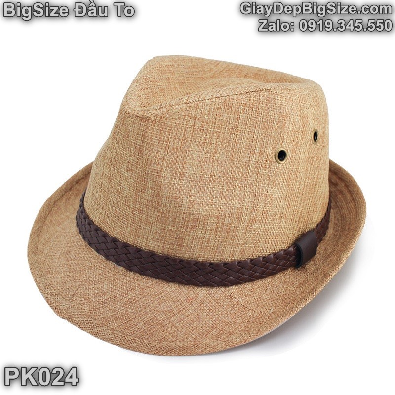 Mũ phớt, nón phớt cỡ lớn cho nam đầu to (chu vi 59-61cm). Big size Fedora-Trilby Hats for big head - PK024