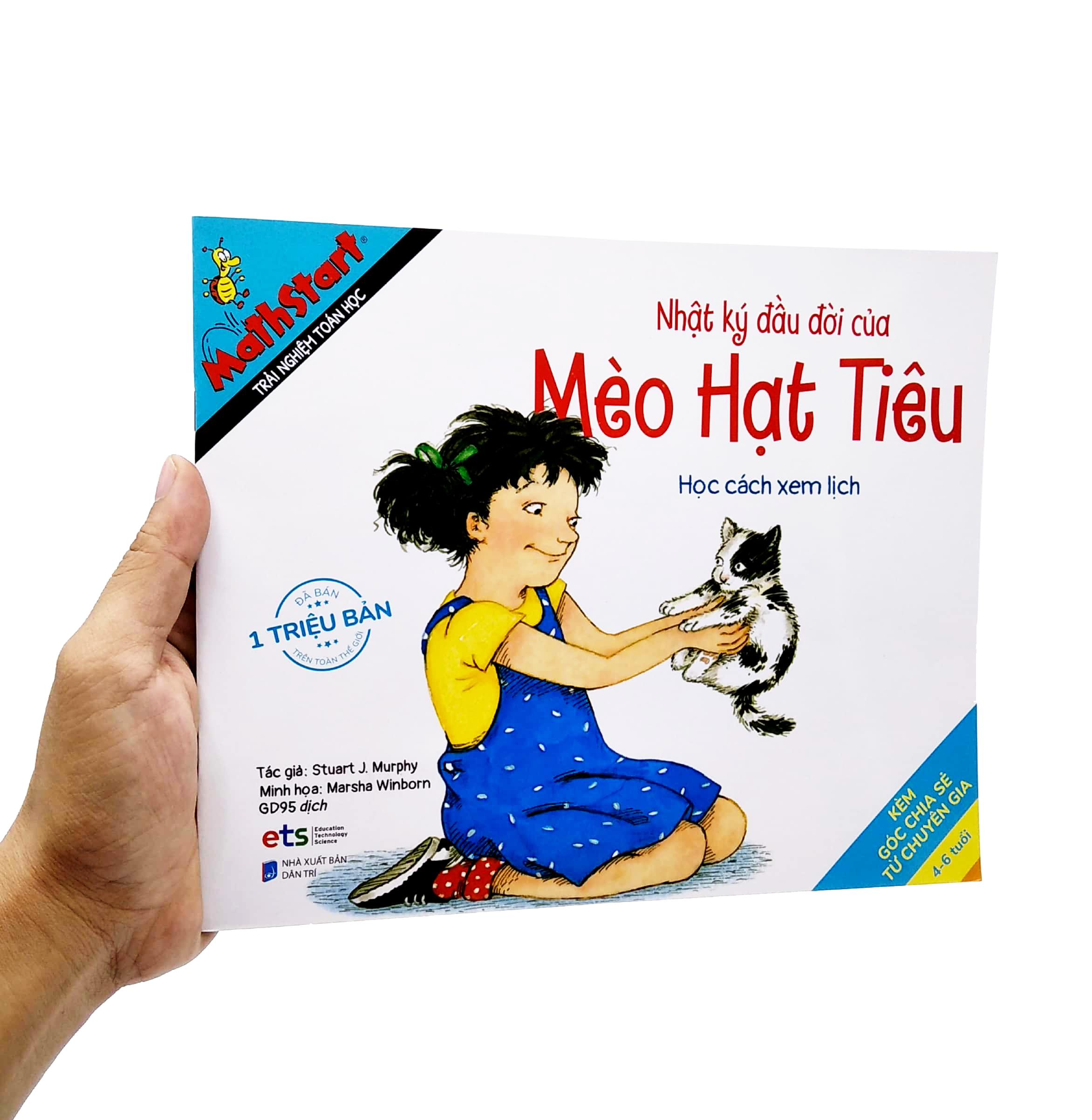 Sách Mathstart Trải Nghiệm Toán Học Nhật Ký Đầu Đời Của Mèo Hạt Tiêu
