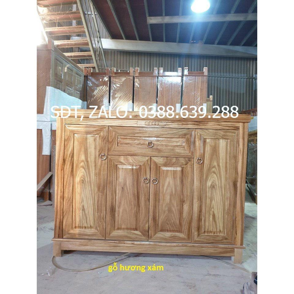 Kệ tủ giày dài 120cm, gỗ sồi, gỗ xoan đào, gỗ hương xám