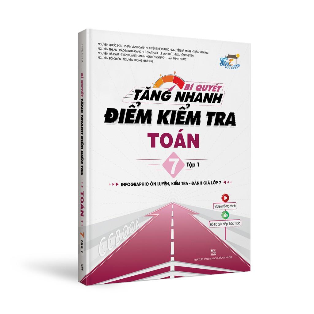 Sách - Combo Bí quyết tăng nhanh điểm kiểm tra môn Toán lớp 7 - Tập 1 + Tập 2