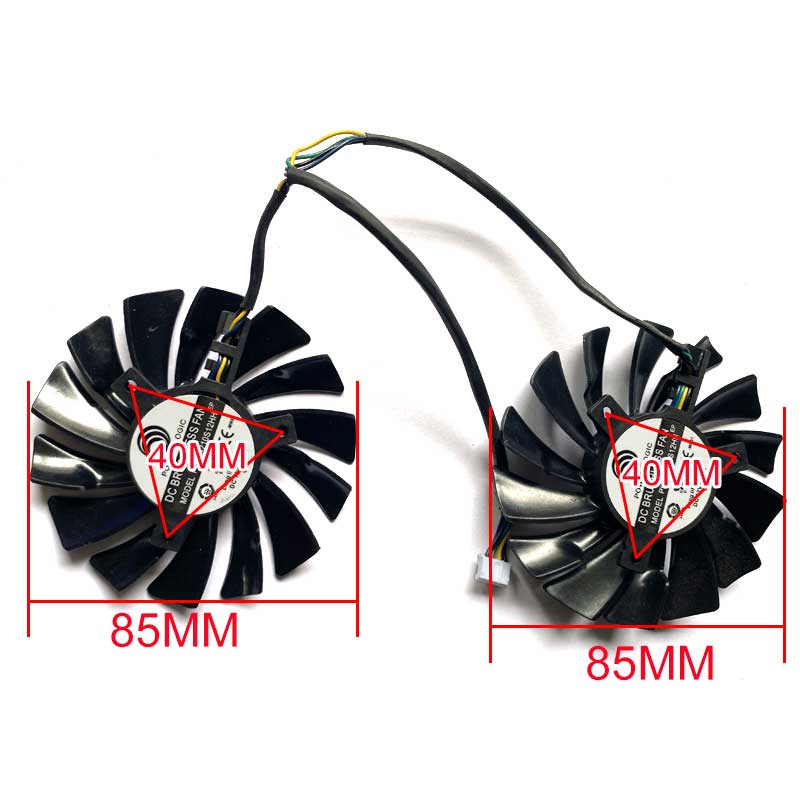 2pcs/lot Original 87mm PLD09210S12HH 4PIN RtX580 P106-100 Mining GPU Fan For MSI RtX 470 480 570 580 ARMOR Graphics Video Card Cooling Fans