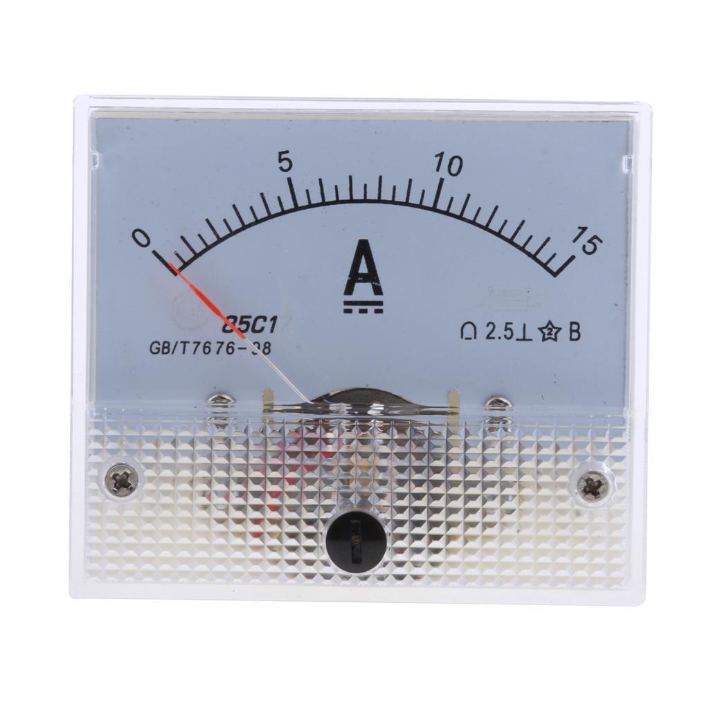 2x DC Analog Amp Meter Ammeter Current Panel Ampere Milliammeter 0-15A 0-20V