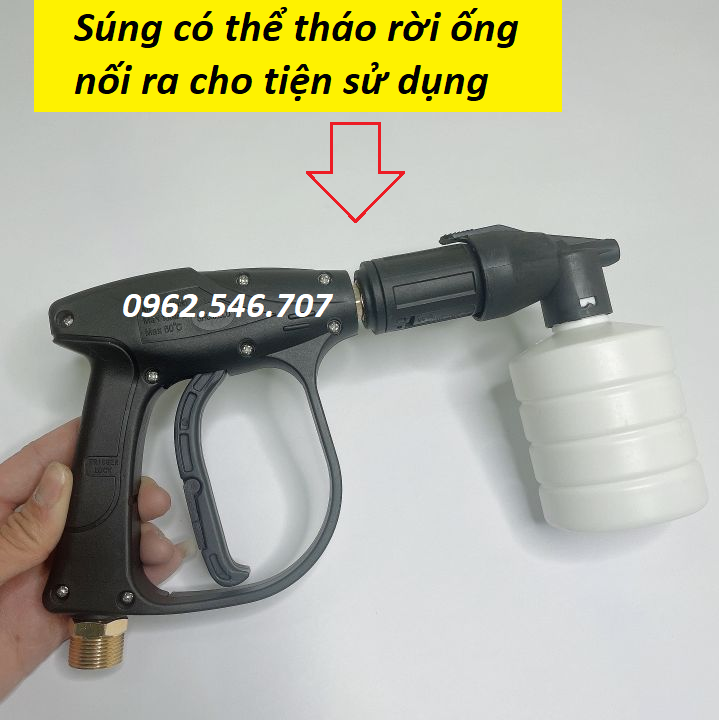Súng xịt rửa xe loại tốt - súng rửa xe ren ngoài 14mm,22mm cho máy xịt áp lực cao