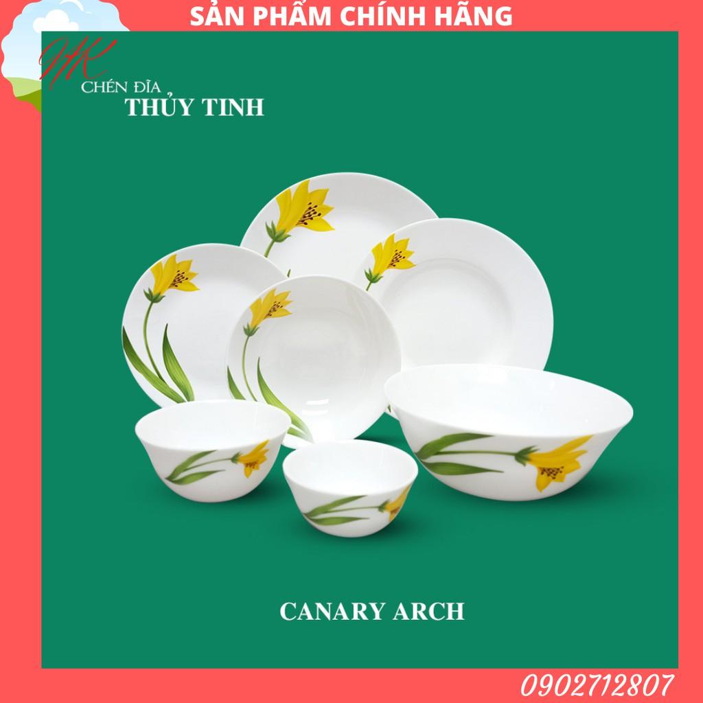 Bộ chén đĩa thủy tinh tròn Canary Arch 14 món - HÀNG CHÍNH HÃNG