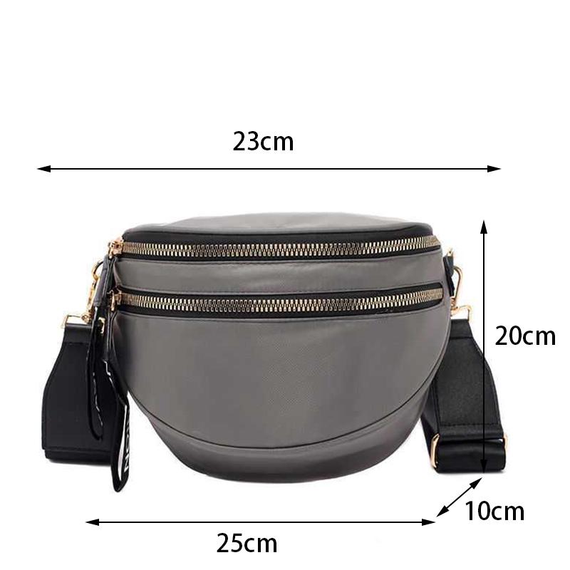 Hợp Thời Trang Nylon Yên Ngựa Đeo Vai Nữ Chống Thấm Nước Thời Đôi-Dây Kéo Túi Đeo Trước Ngực Túi Đeo Thời Trang Nữ Sứ Giả Túi Xách Túi Sắc