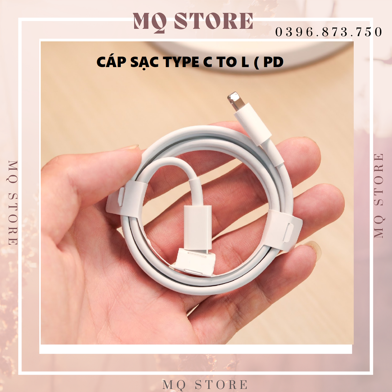 Dây cáp sạc Type C to iphone sạc nhanh 20W dành cho iPhone, độ dài 1 mét(hàng chính hãng)