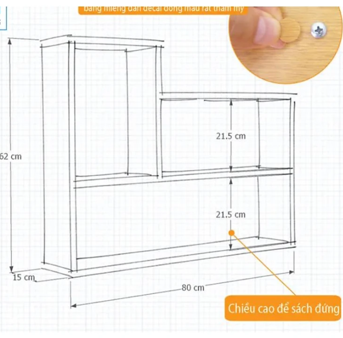 Combo 2 Kệ Gỗ Trang Trí Treo Tường Chữ L và Chữ U Tundo CTKT812 90cm x 62cm x 15cm