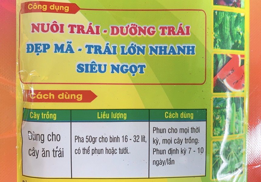 Phân Bón Siêu To Trái Ngọt Quả, Lớn Quả, To Quả, Siêu Ngọt Chắc Quả Ớt, Cà Chua, Dưa Hấu, Cam Bưởi