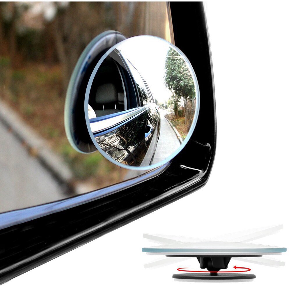 Gương cầu lồi góc rộng xoay 360 độ xóa điểm mù cho ô tô xe máy