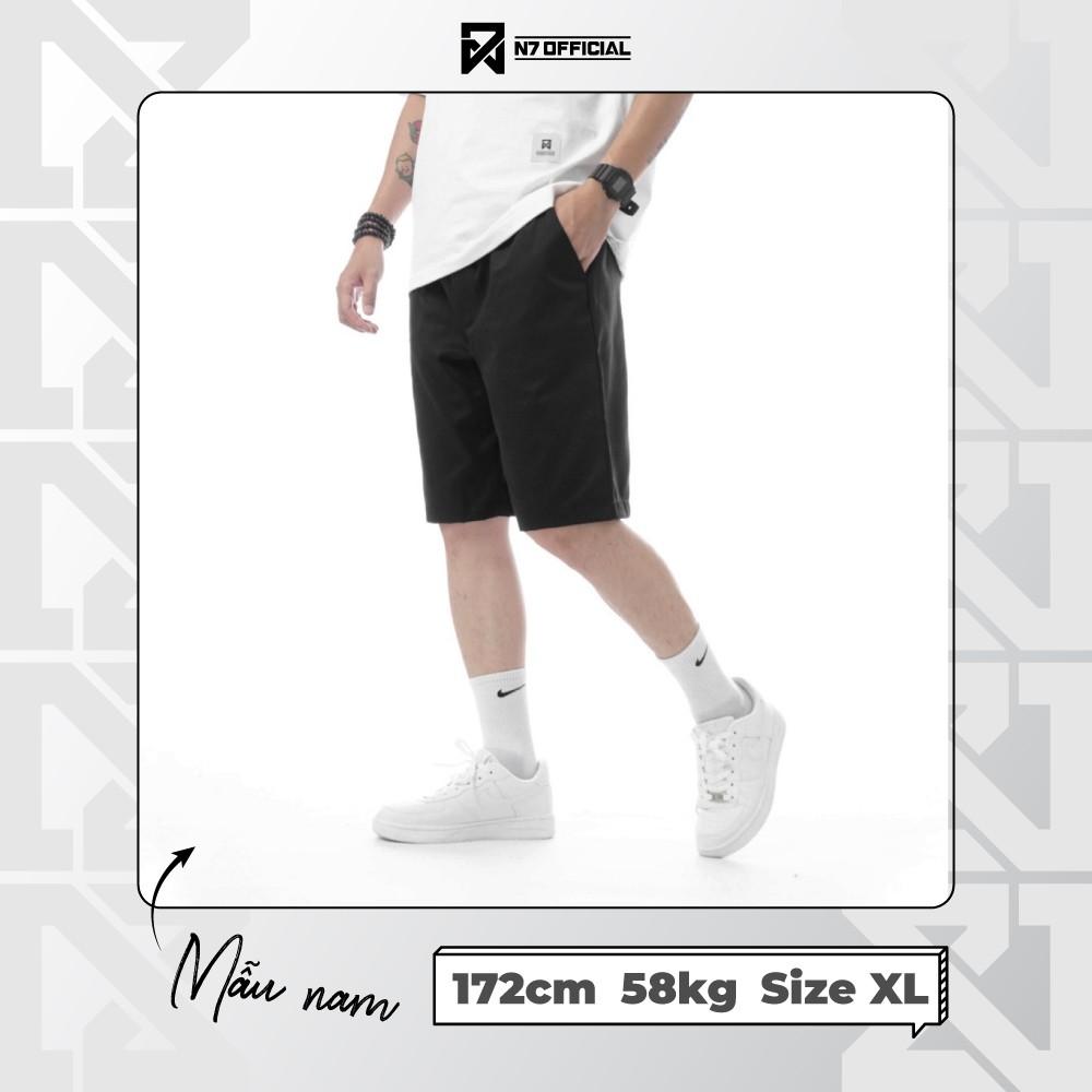 Quần Short Đùi Kaki unisex N7 thun Basic nam nữ ống rộng ulzzang Hàn Quốc