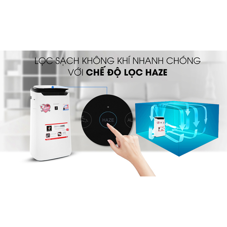 Máy lọc không khí Sharp FP-J60E-W (38W) - Hàng chính hãng