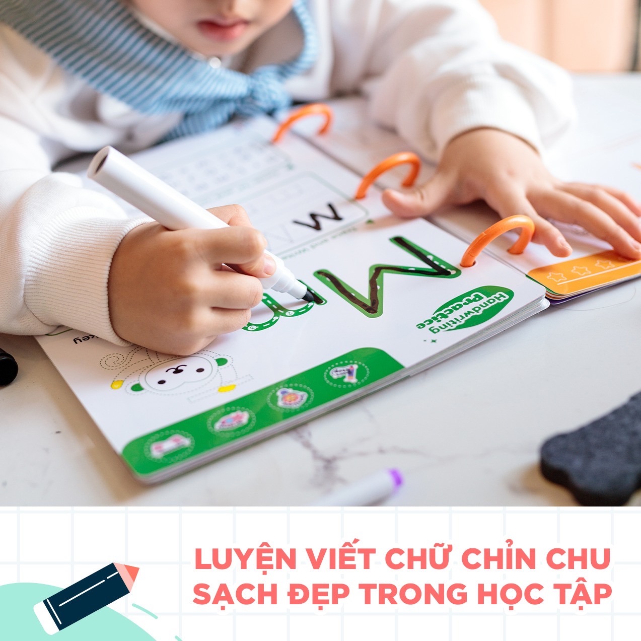 Đồ chơi Giáo dục sớm Thẻ Flashcard thông minh cho bé xóa được, học liệu giáo dục sớm thương hiệu Lalala Baby (Shape Me - Write Me - Math Me - Learn Me)