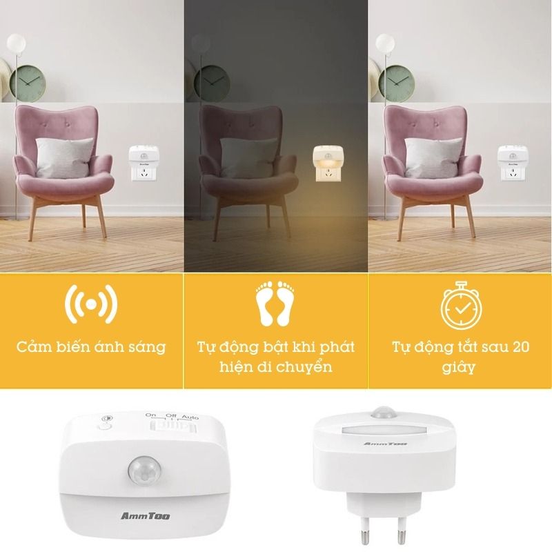 Đèn ngủ cảm ứng thông minh tiết kiệm điện Homematic ZN07