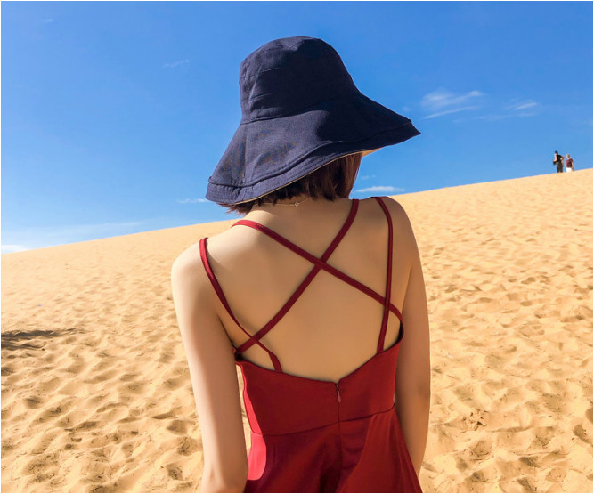 Mũ chống nắng chống uv rộng vành đội 2 mặt phong cách Hàn