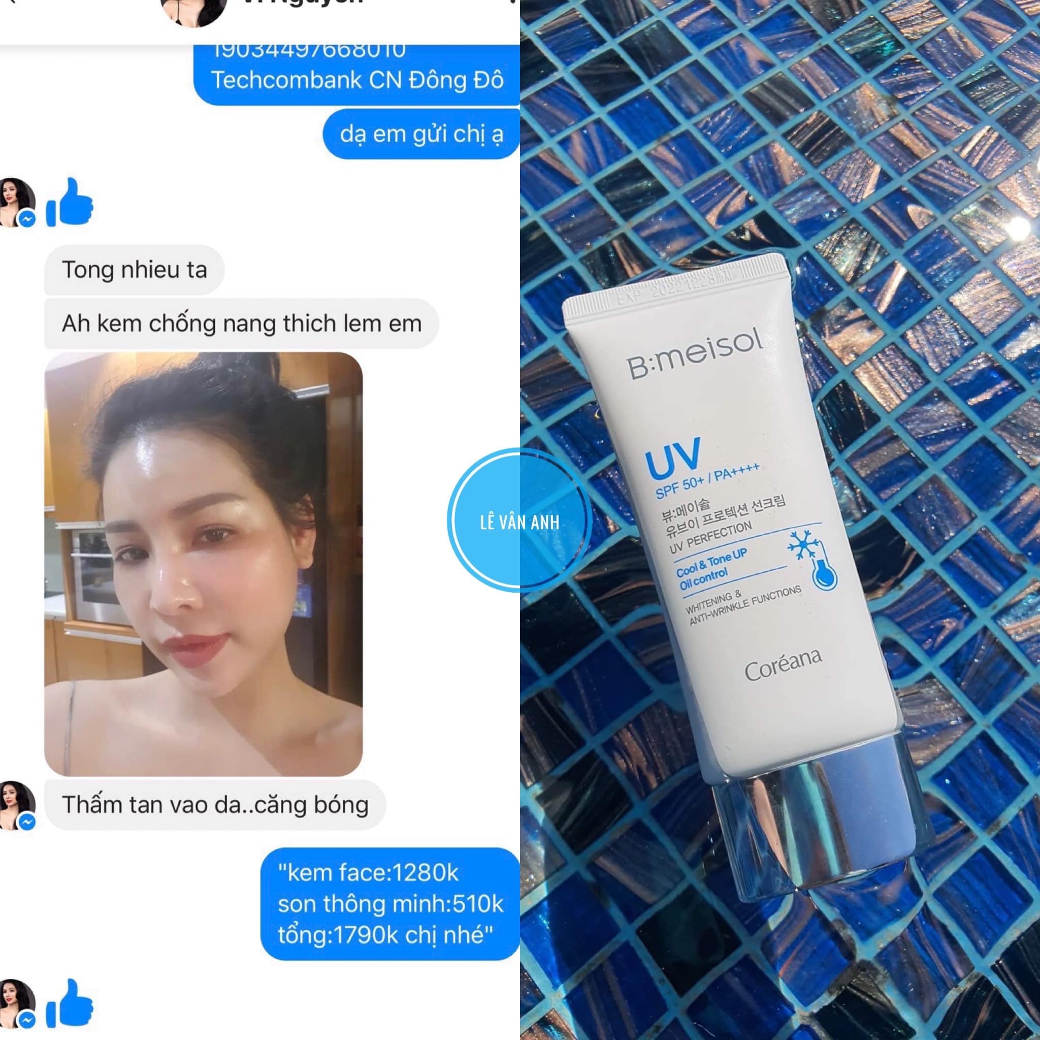 Kem chống nắng căng bóng B:meisol UV Perfection Suncream 60ml SPF 50+ PA++++